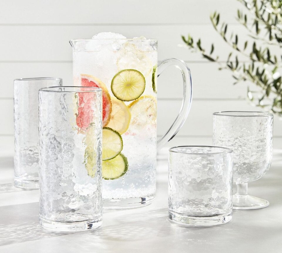 Hammered Outdoor Drinking Glasses Pottery Barn Australia